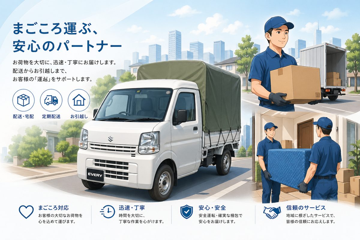 Giftia の軽バンによる単身引越しサービス
